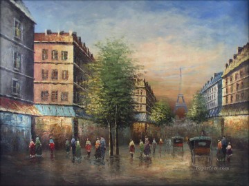 風景 Painting - パリのストリートシーン 87